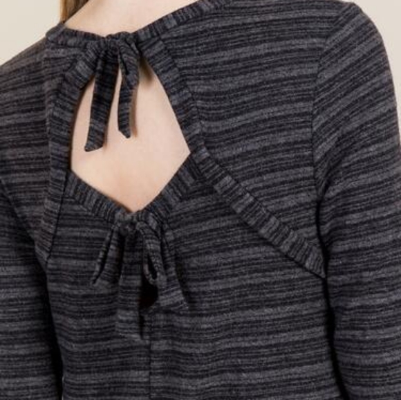 Black long sleeve sweater Dress - Picture 2 of 6